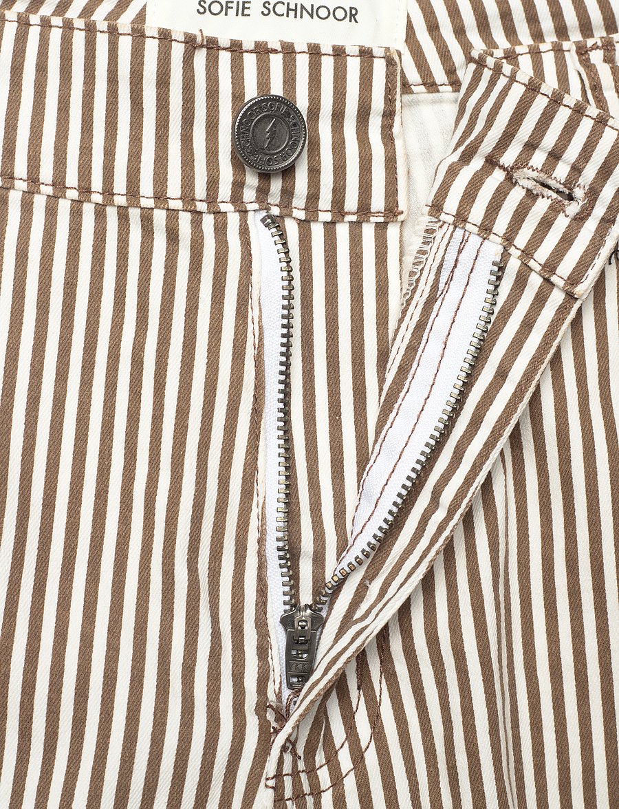 Sofie Schnoor - Trousers - cargobukser - brown striped - 3