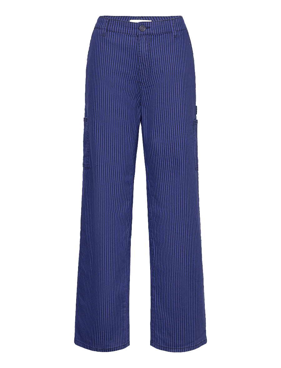 Sofie Schnoor - Trousers - cargo pants - cobalt striped - 0