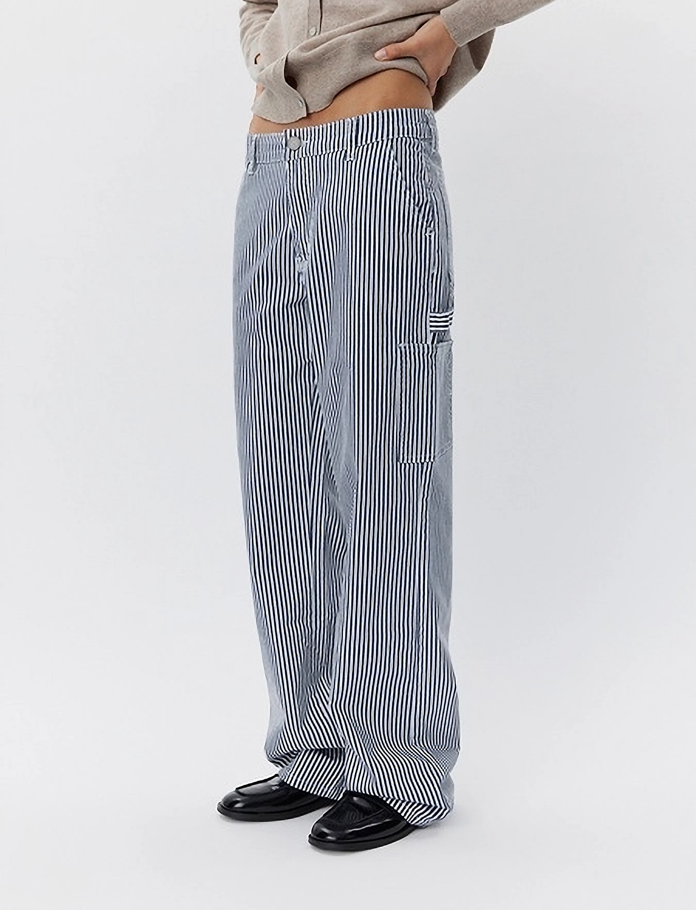 Sofie Schnoor - GITTESW TROUSERS - cargo pants - dark blue striped - 0