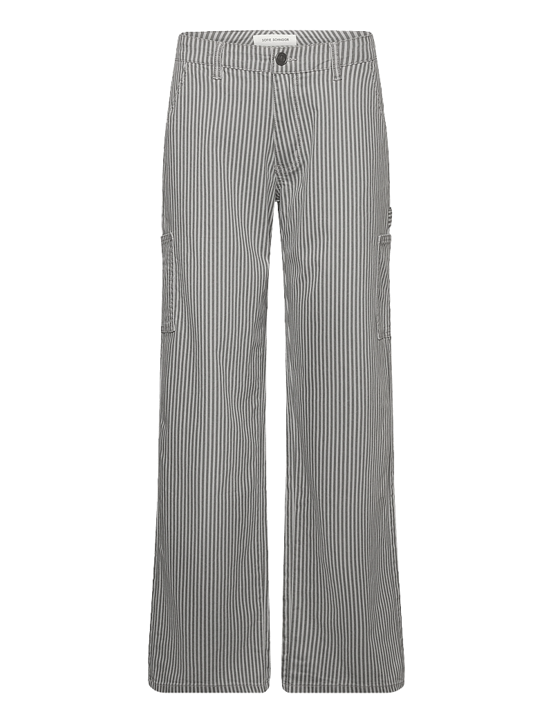 Sofie Schnoor - GITTESW TROUSERS - cargobukser - grey striped - 1