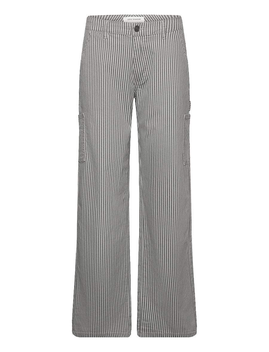 Sofie Schnoor - Trousers - cargobyxor - grey striped - 1