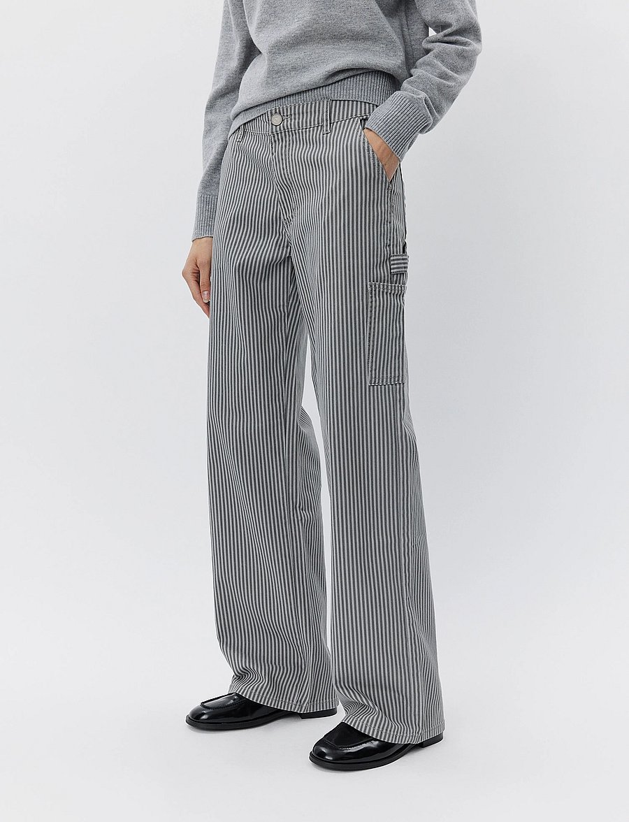 Sofie Schnoor - Trousers - cargobyxor - grey striped - 0