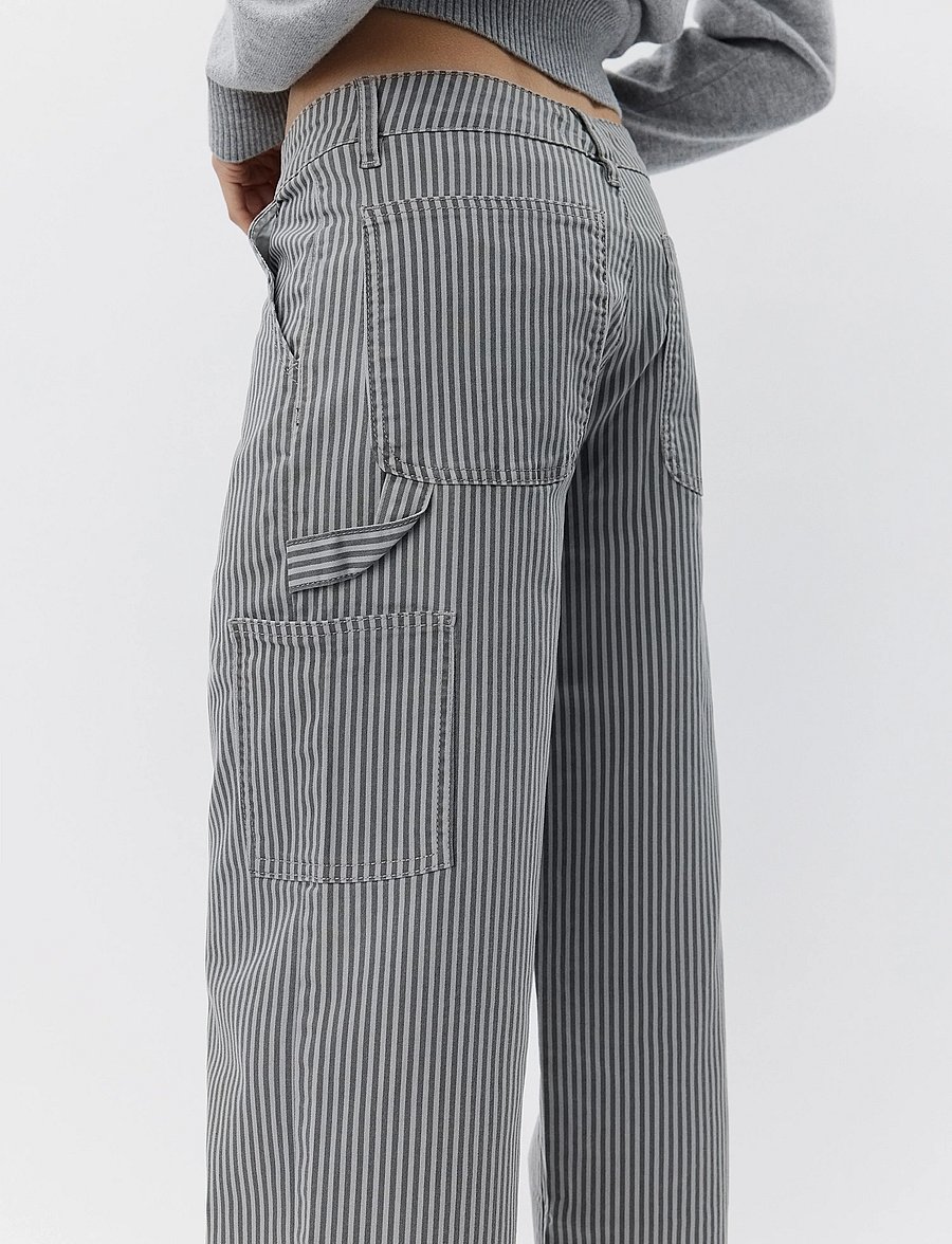 Sofie Schnoor - Trousers - cargobyxor - grey striped - 3
