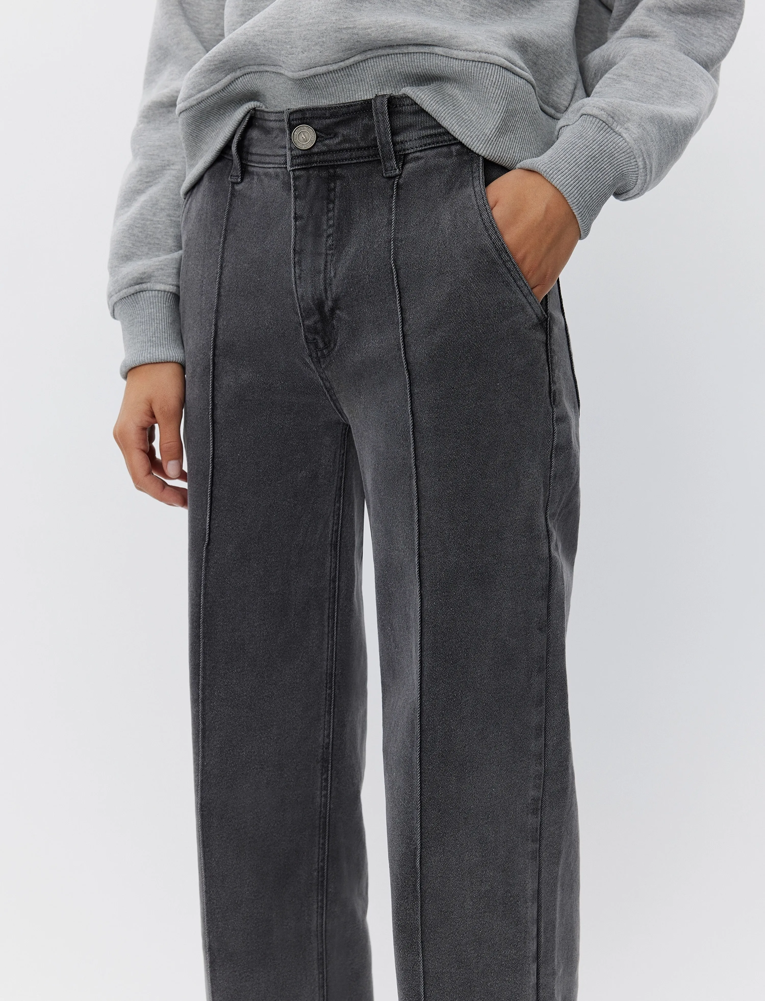 Sofie Schnoor - CARISW MID JEANS - straight jeans - grey denim - 5