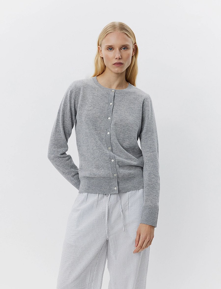 Sofie Schnoor - CISSESW CARDIGAN - strickjacken - grey melange - 0