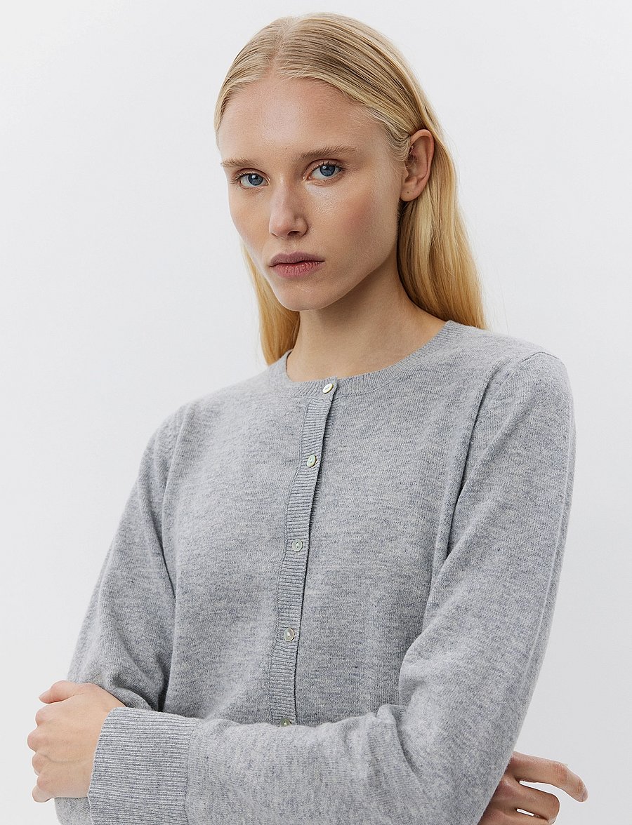 Sofie Schnoor - CISSESW CARDIGAN - strickjacken - grey melange - 4