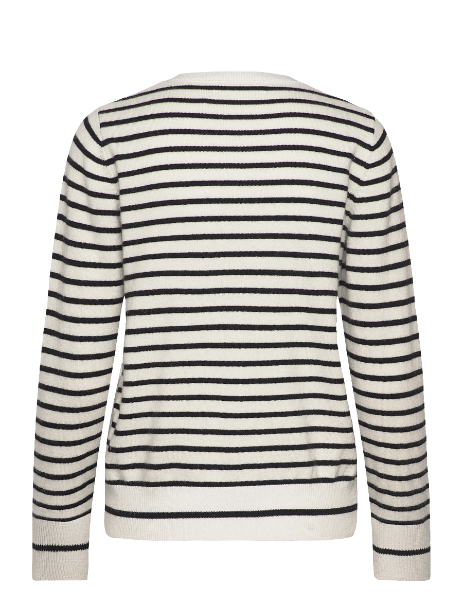 Sofie Schnoor - CISSESW STRIPE CARDIGAN - cardigans - black off white - 2