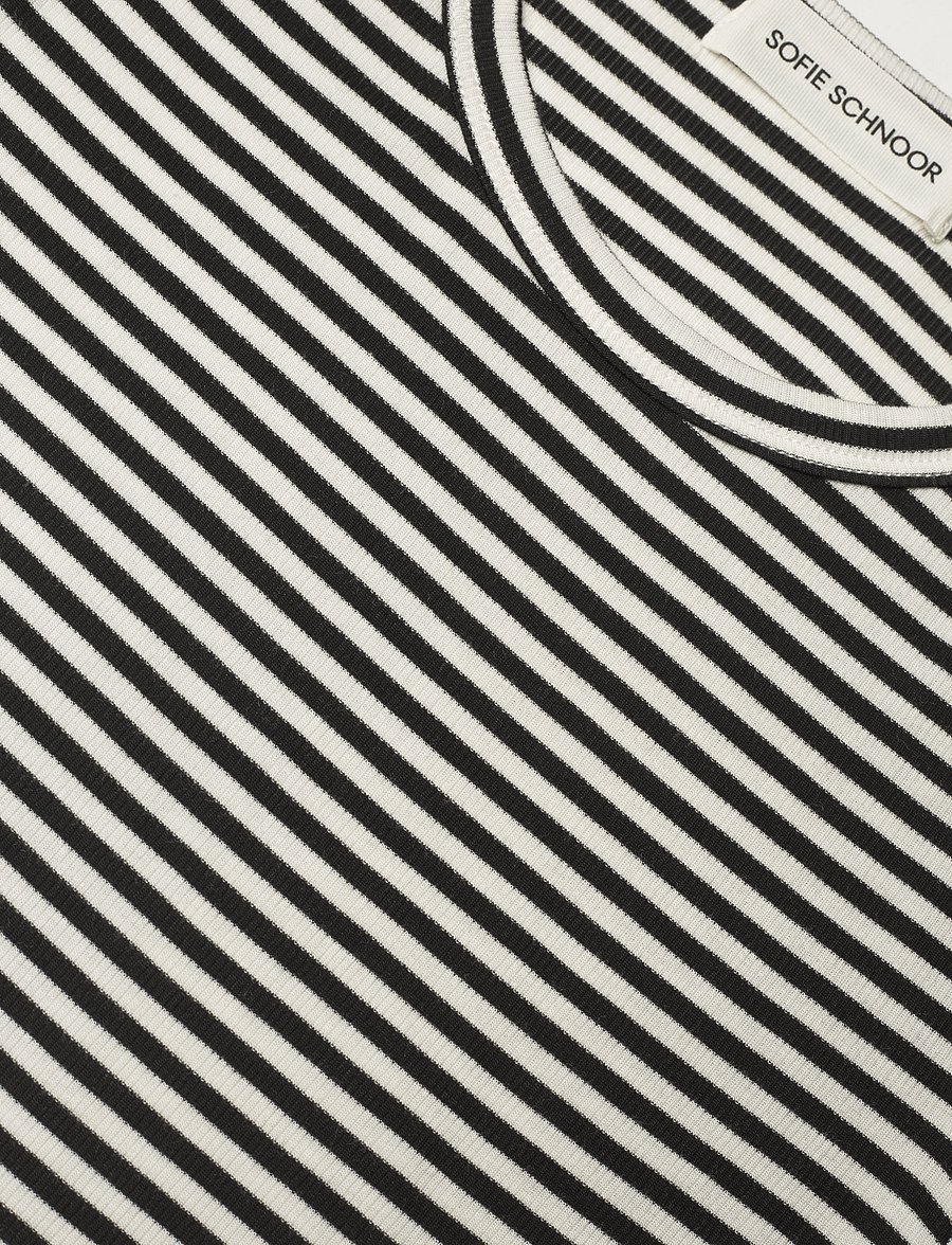 Sofie Schnoor - PETRICIASW STRIPE T-SHIRT LONG SLEE - langärmlige tops - black striped - 5