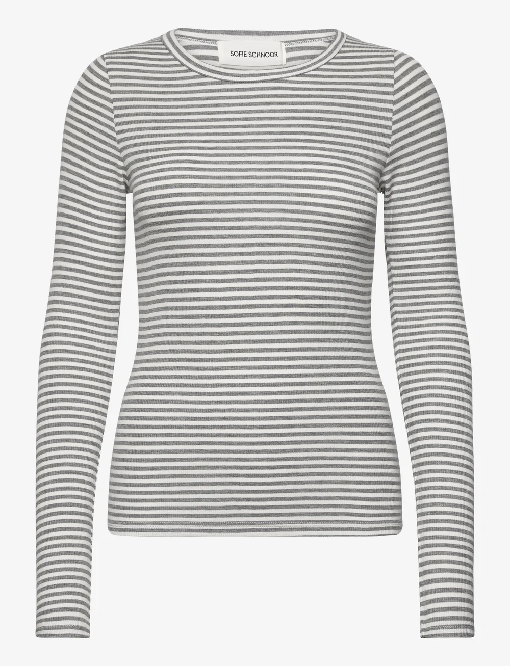 Sofie Schnoor - PETRICIASW STRIPE T-SHIRT LONG SLEE - langærmede toppe - grey striped - 1