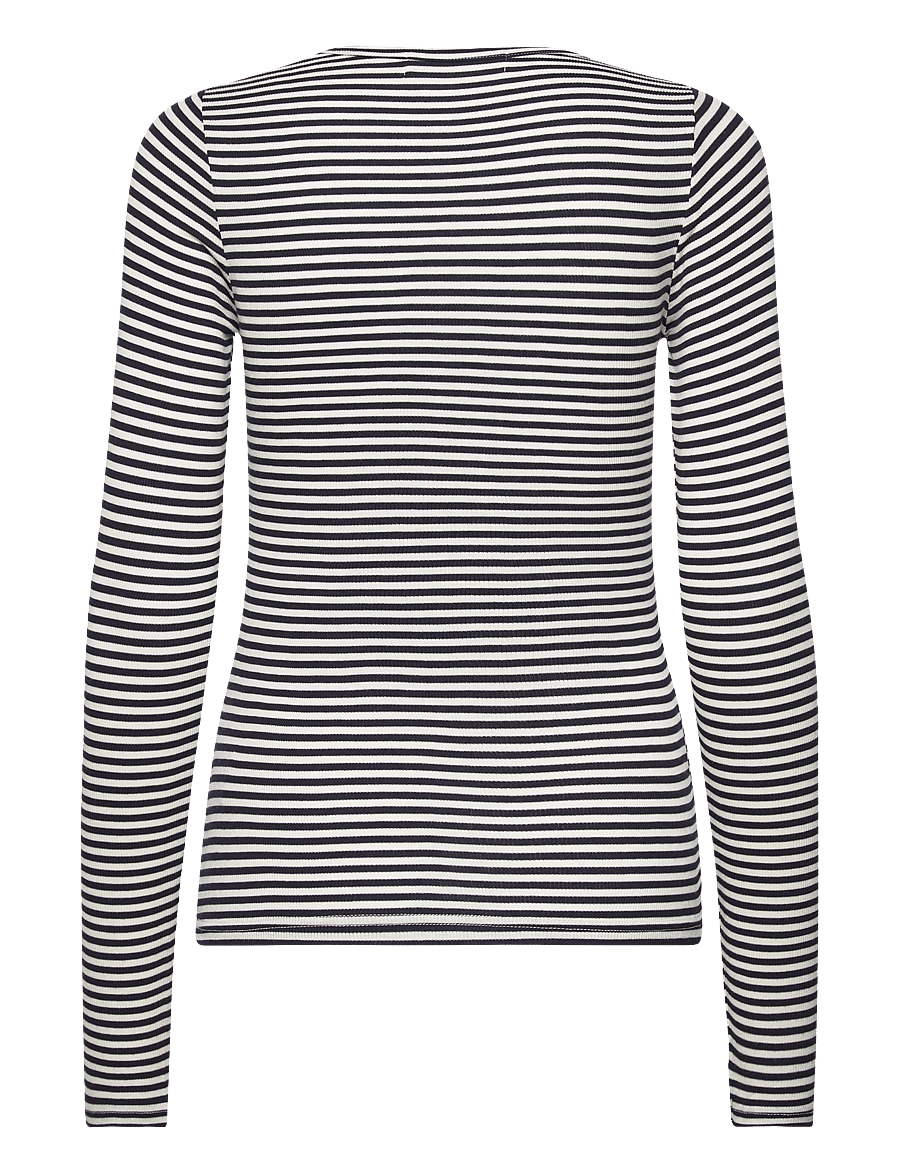 Sofie Schnoor - PETRICIASW STRIPE T-SHIRT LONG SLEE - langerma toppar - navy striped - 2