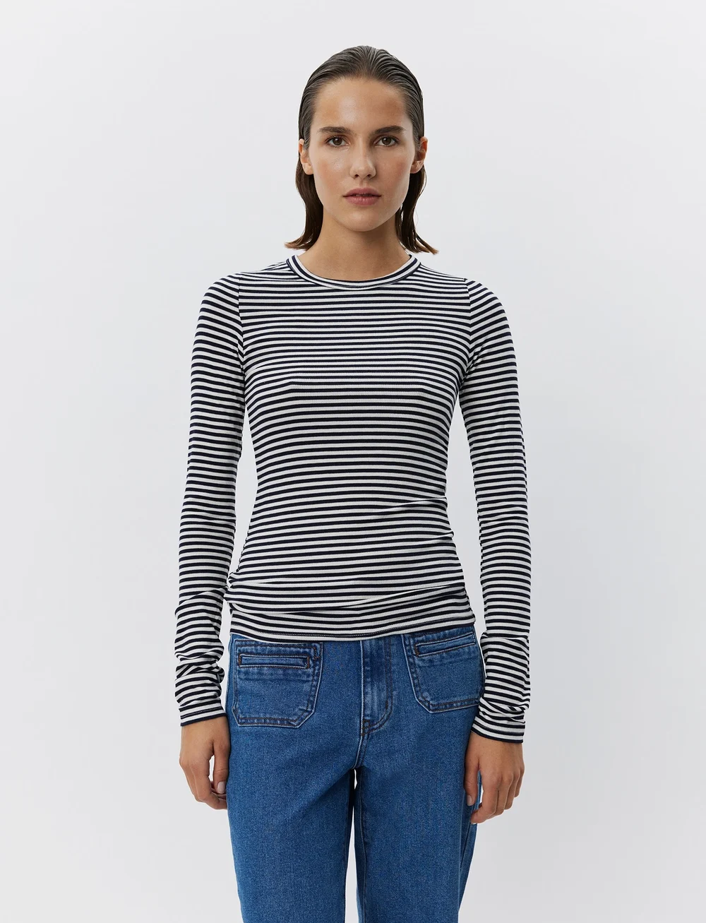 Sofie Schnoor - PETRICIASW STRIPE T-SHIRT LONG SLEE - langærmede toppe - navy striped - 0