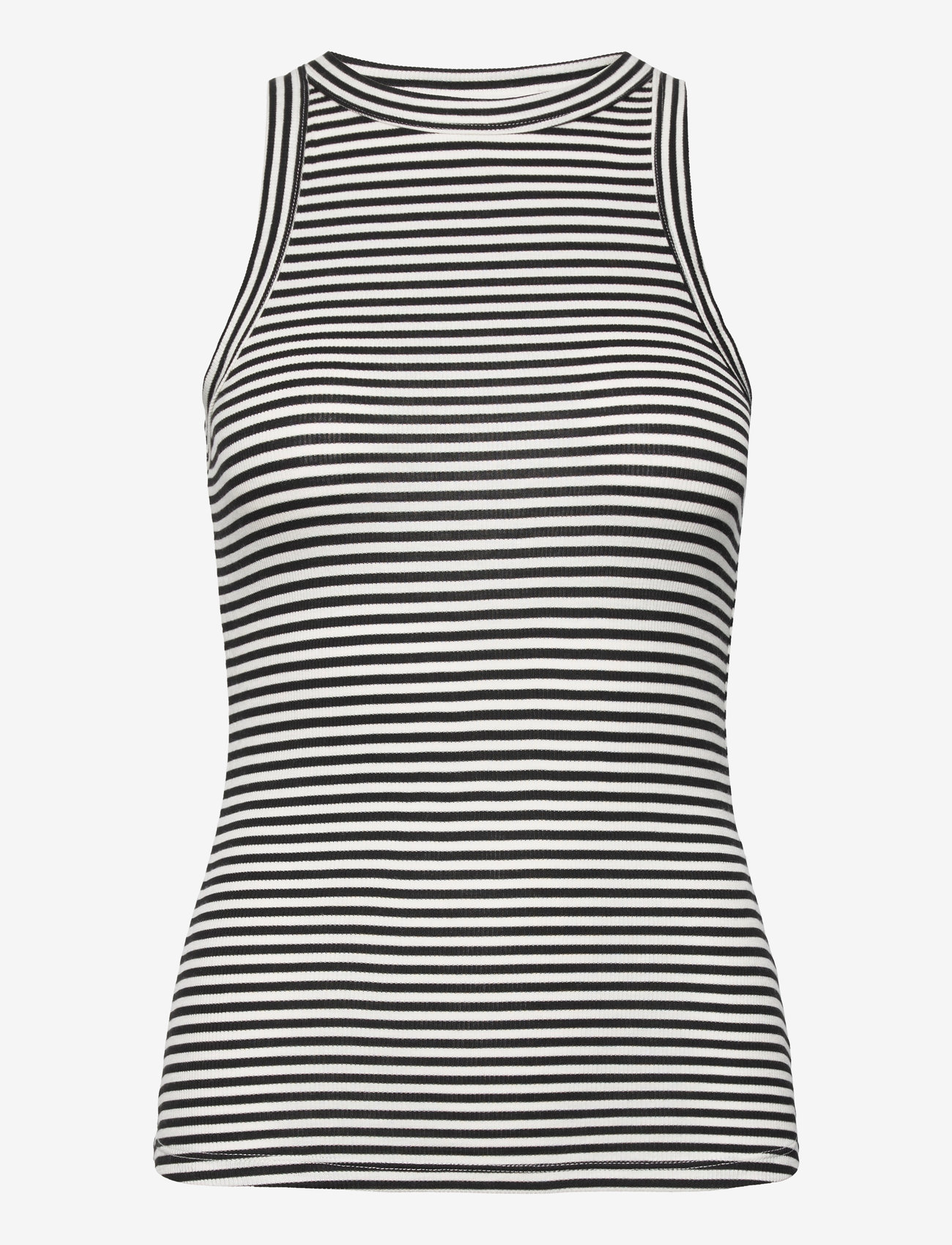 Sofie Schnoor - JULLIESW STRIPE TOP - linnen - black striped - 1