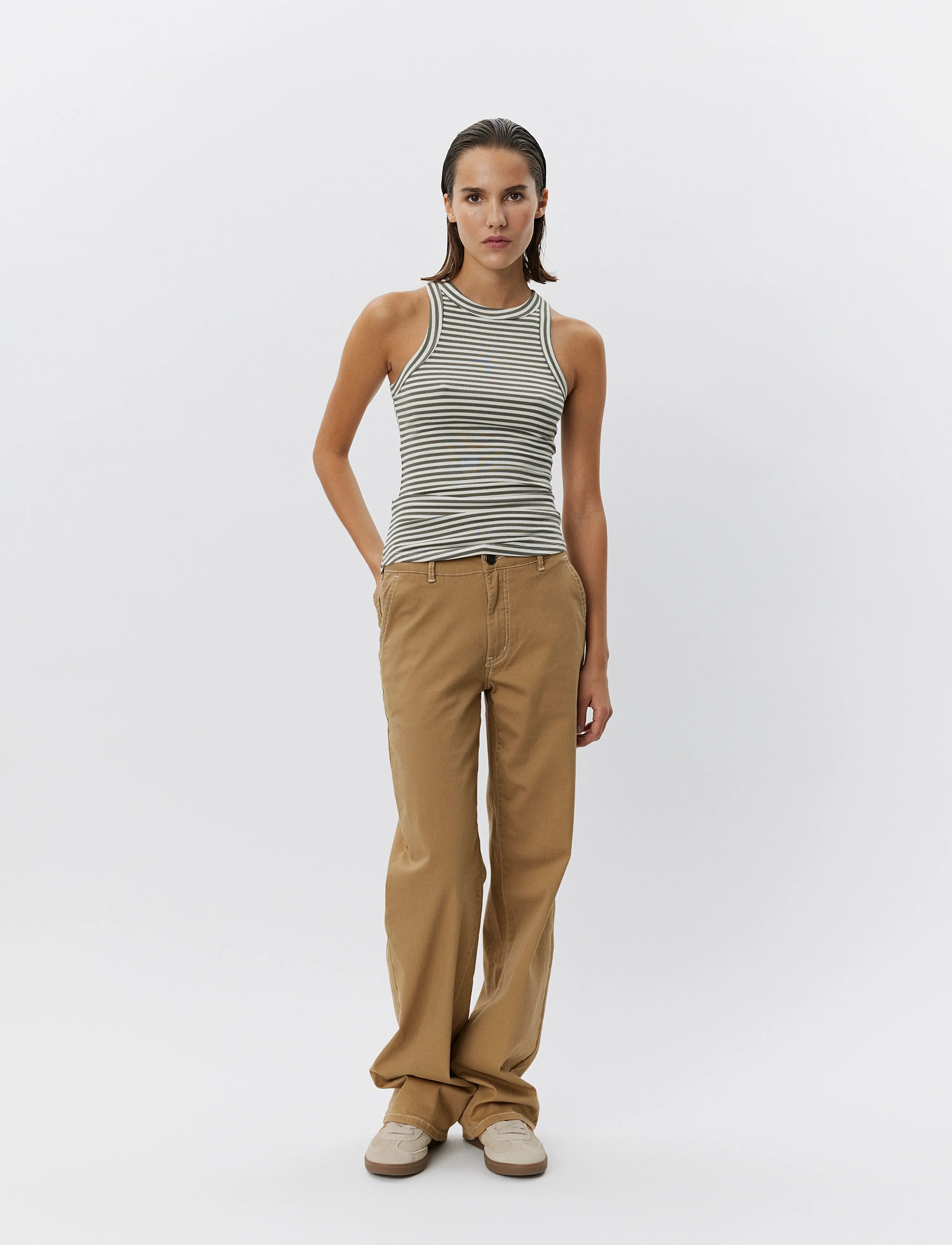 Sofie Schnoor - JULLIESW STRIPE TOP - Ärmellose tops - dark grey striped - 3