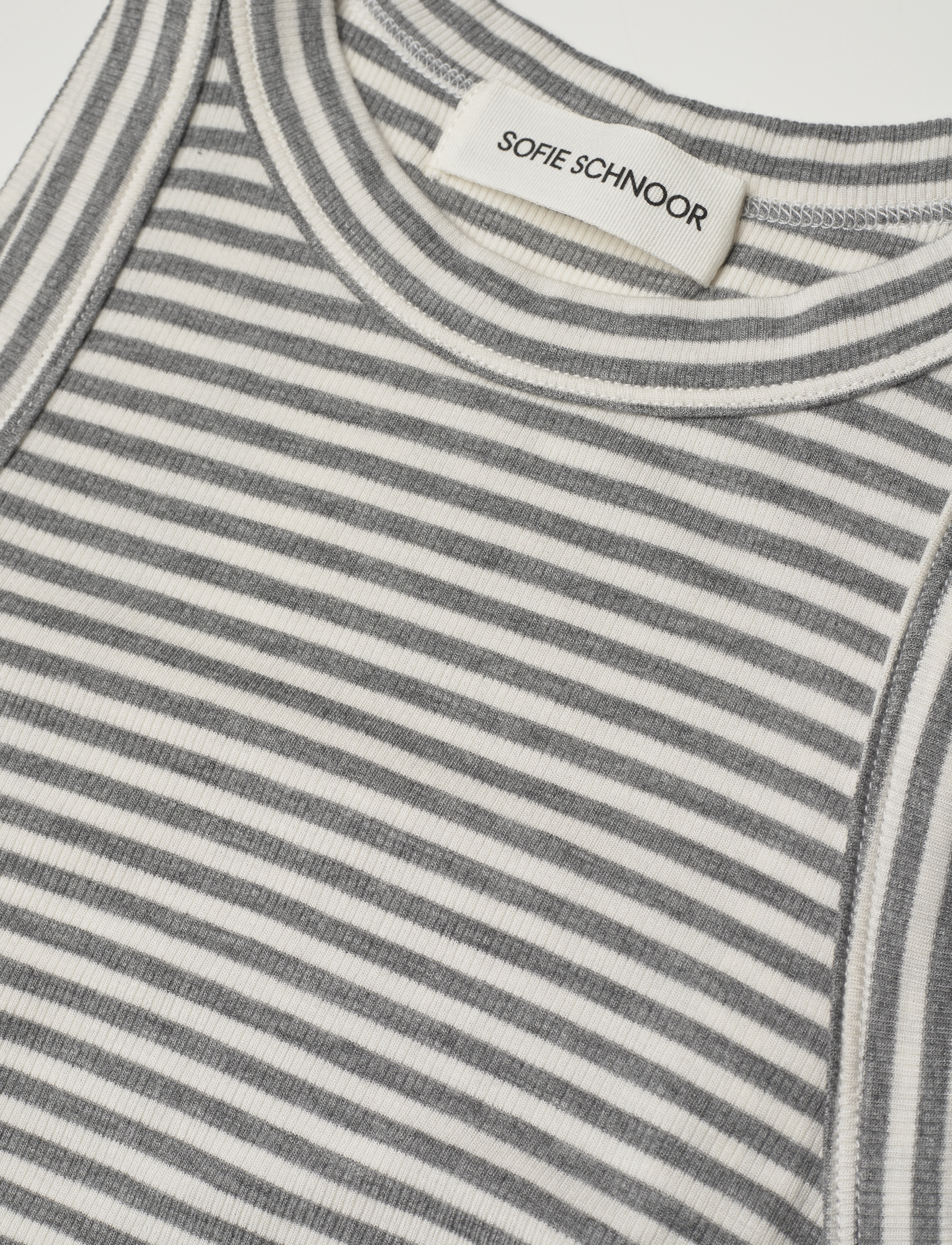 Sofie Schnoor - JULLIESW STRIPE TOP - Ärmellose tops - grey striped - 4