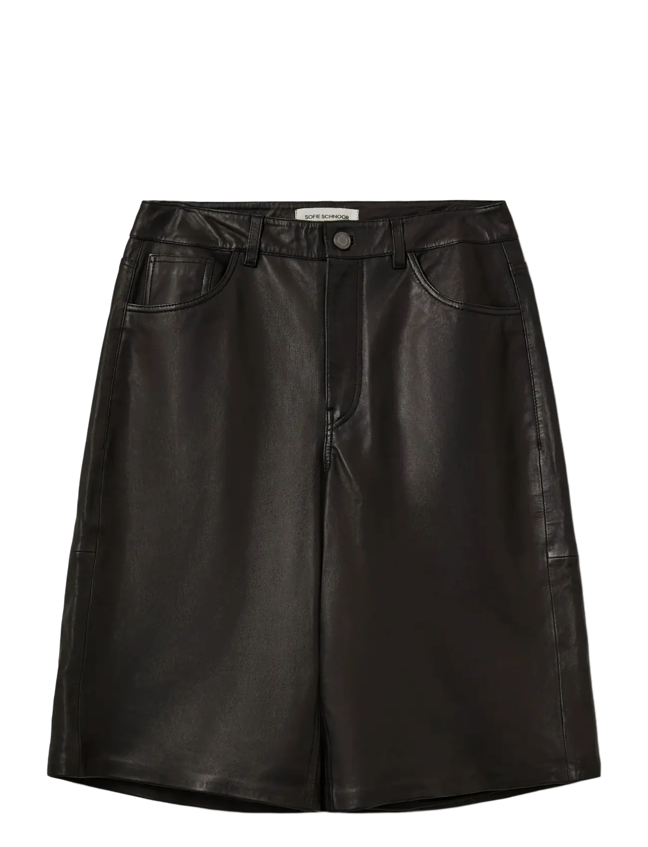 Sofie Schnoor VOKESW LEATHER SHORTS - Tøj - BLACK / black