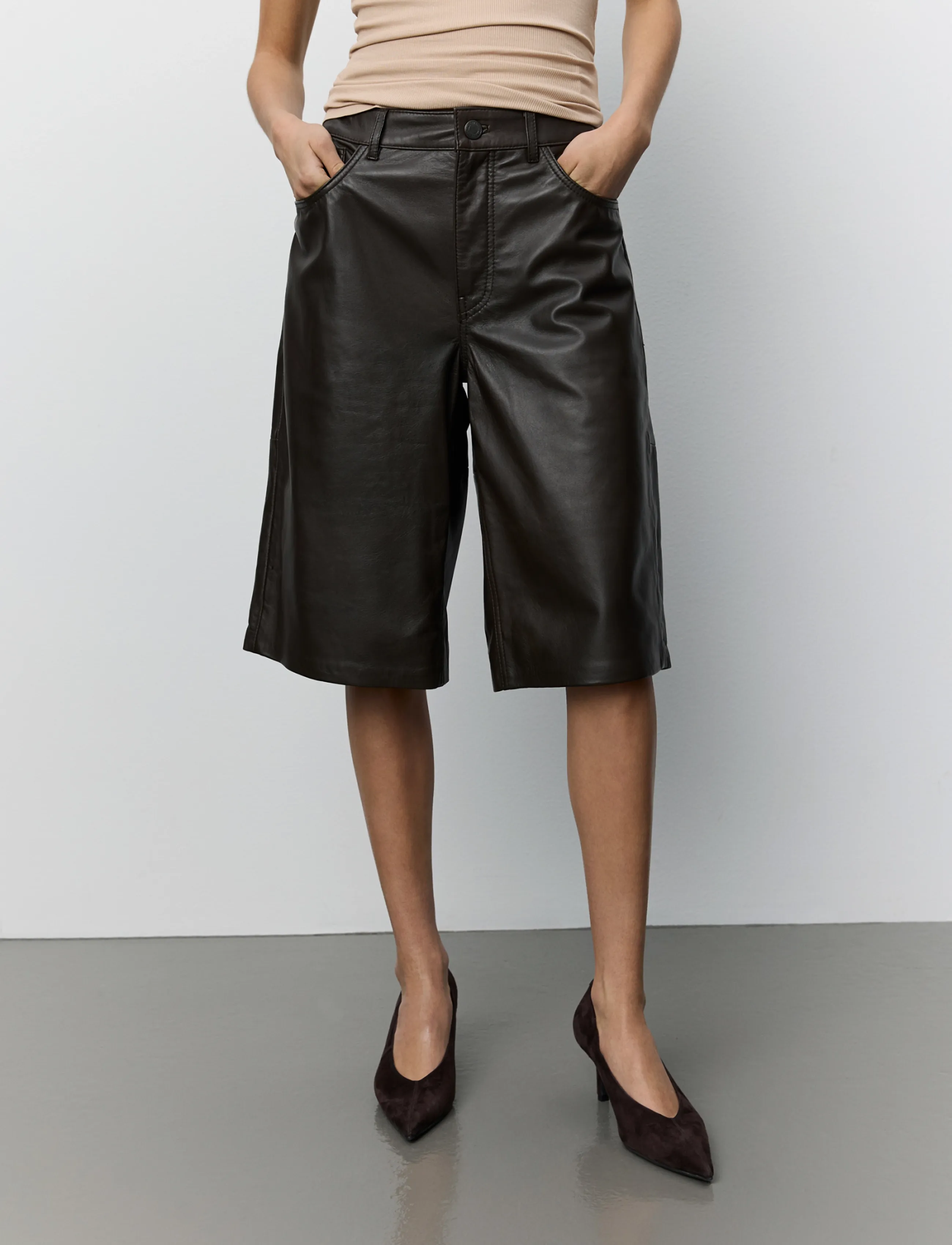 Sofie Schnoor Vokesw Leather Shorts, 40, Röcke, Schwarz - Frauen