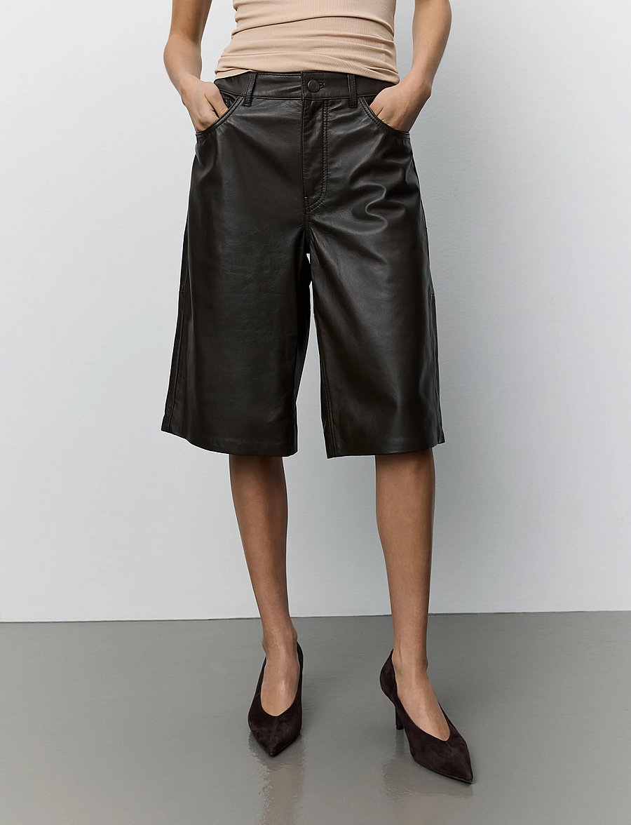Sofie Schnoor - VOKESW LEATHER SHORTS - lederröcke - black - 0