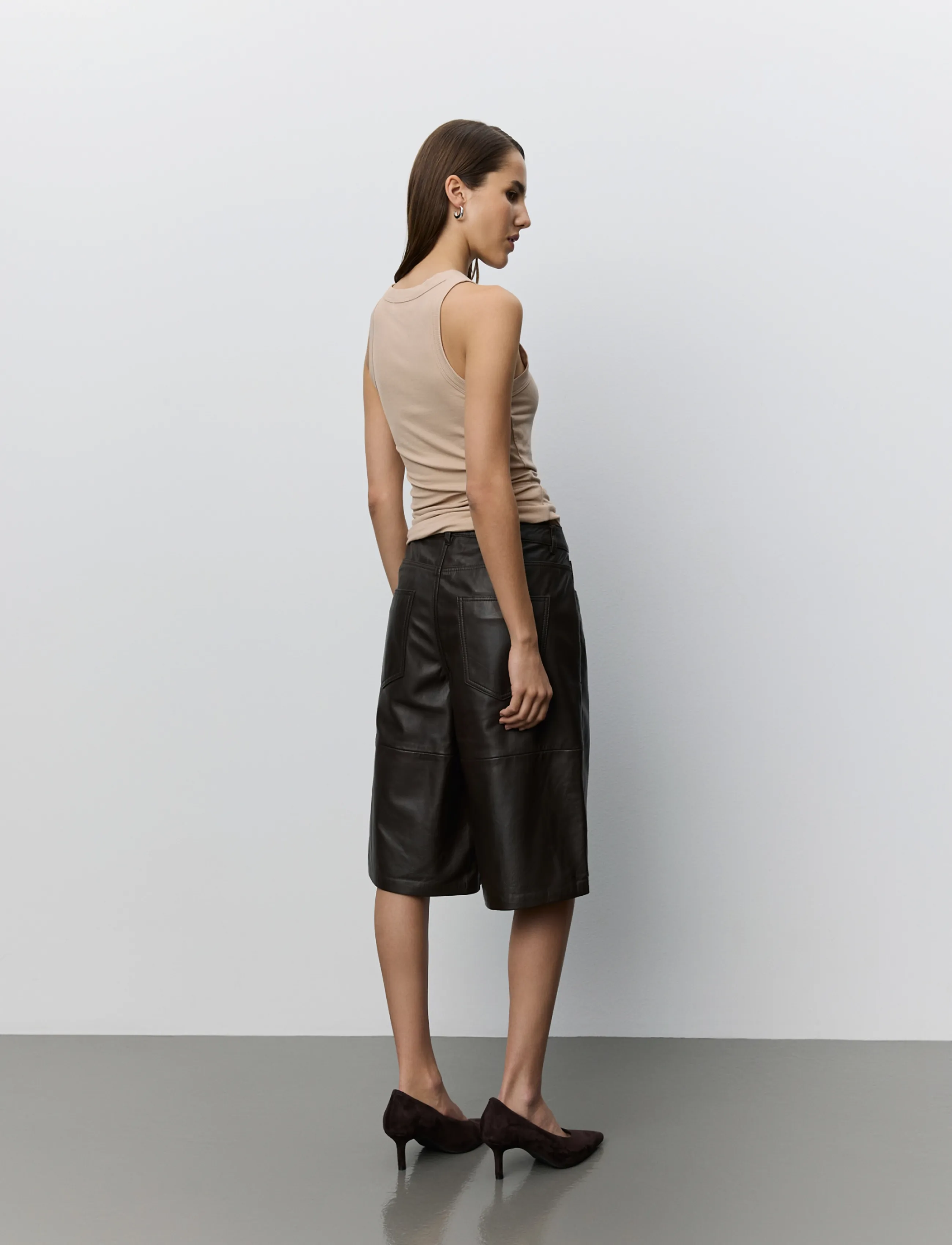 Sofie Schnoor - VOKESW LEATHER SHORTS - lædernederdele - black - 4