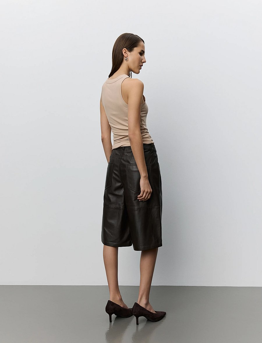 Sofie Schnoor - VOKESW LEATHER SHORTS - lederröcke - black - 4