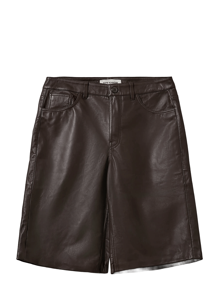 Sofie Schnoor - VOKESW LEATHER SHORTS - lederröcke - dark brown - 1