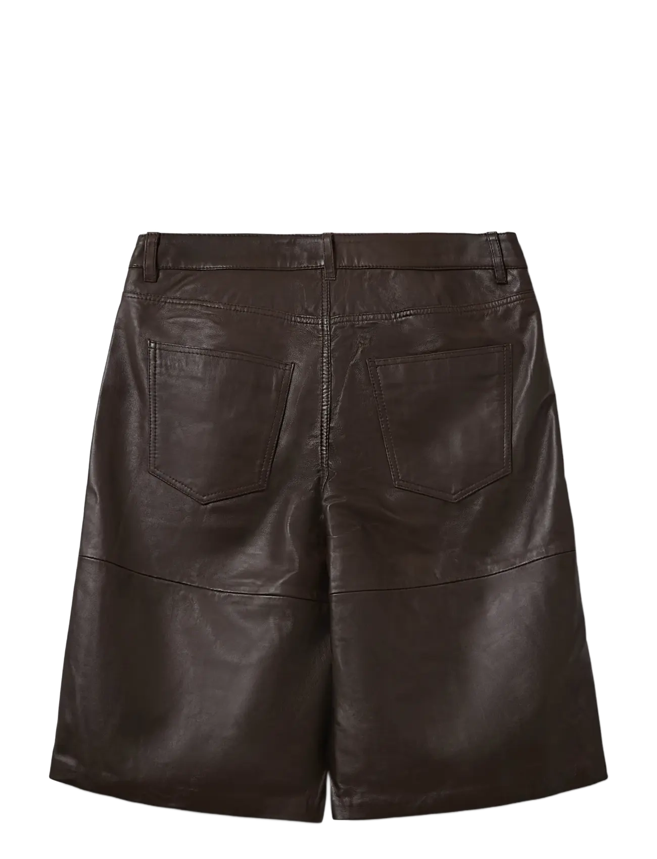Sofie Schnoor - VOKESW LEATHER SHORTS - nahkseelikud - dark brown - 2
