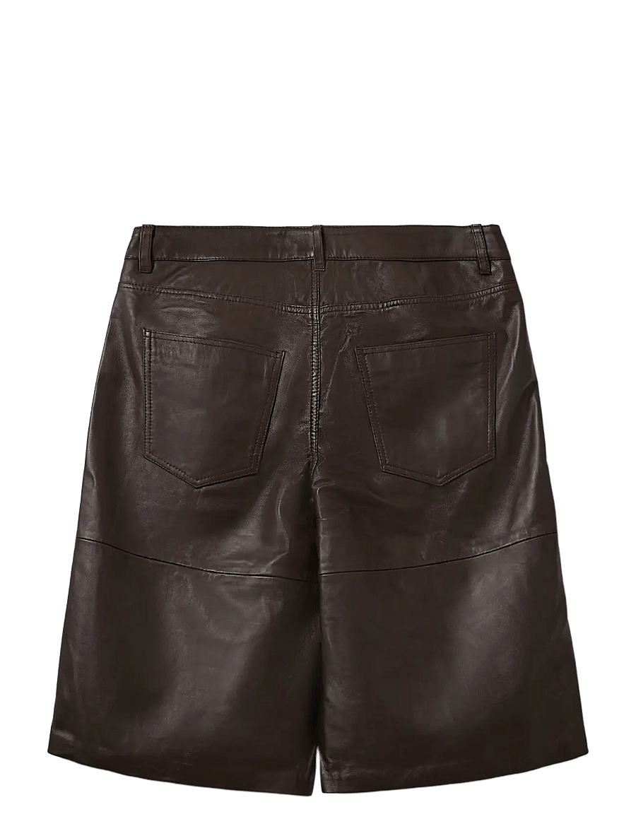 Sofie Schnoor - VOKESW LEATHER SHORTS - lederröcke - dark brown - 2