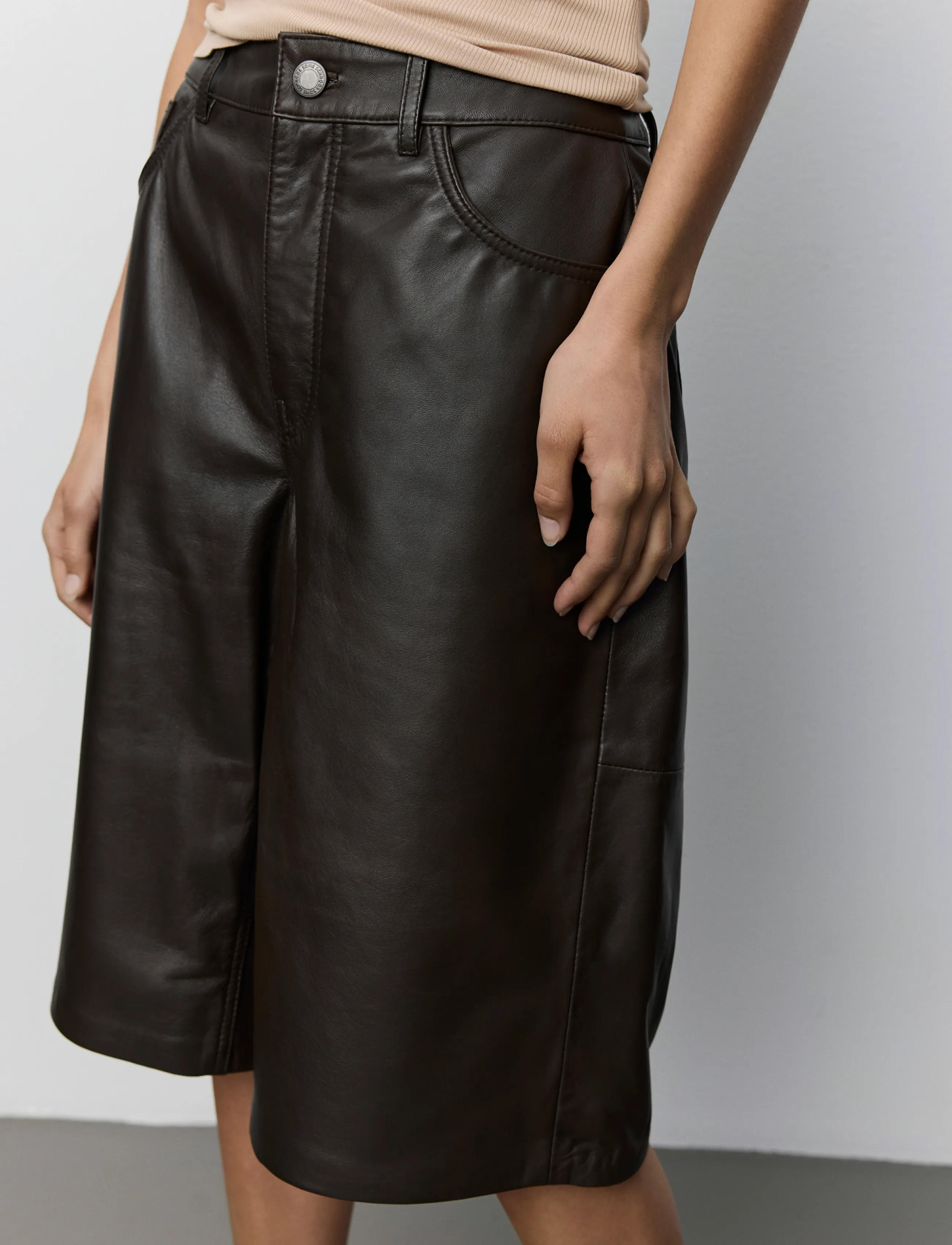 Sofie Schnoor Vokesw Leather Shorts, 40, Röcke, Braun - Frauen