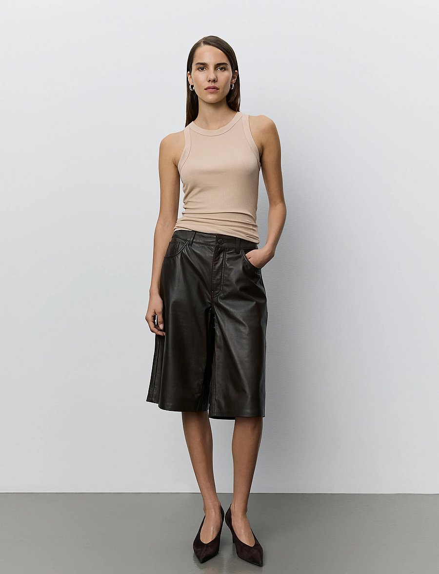 Sofie Schnoor - VOKESW LEATHER SHORTS - lederröcke - dark brown - 3