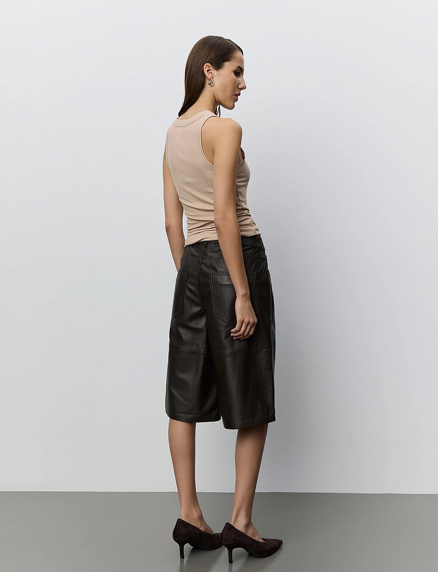 Sofie Schnoor - VOKESW LEATHER SHORTS - lederröcke - dark brown - 5