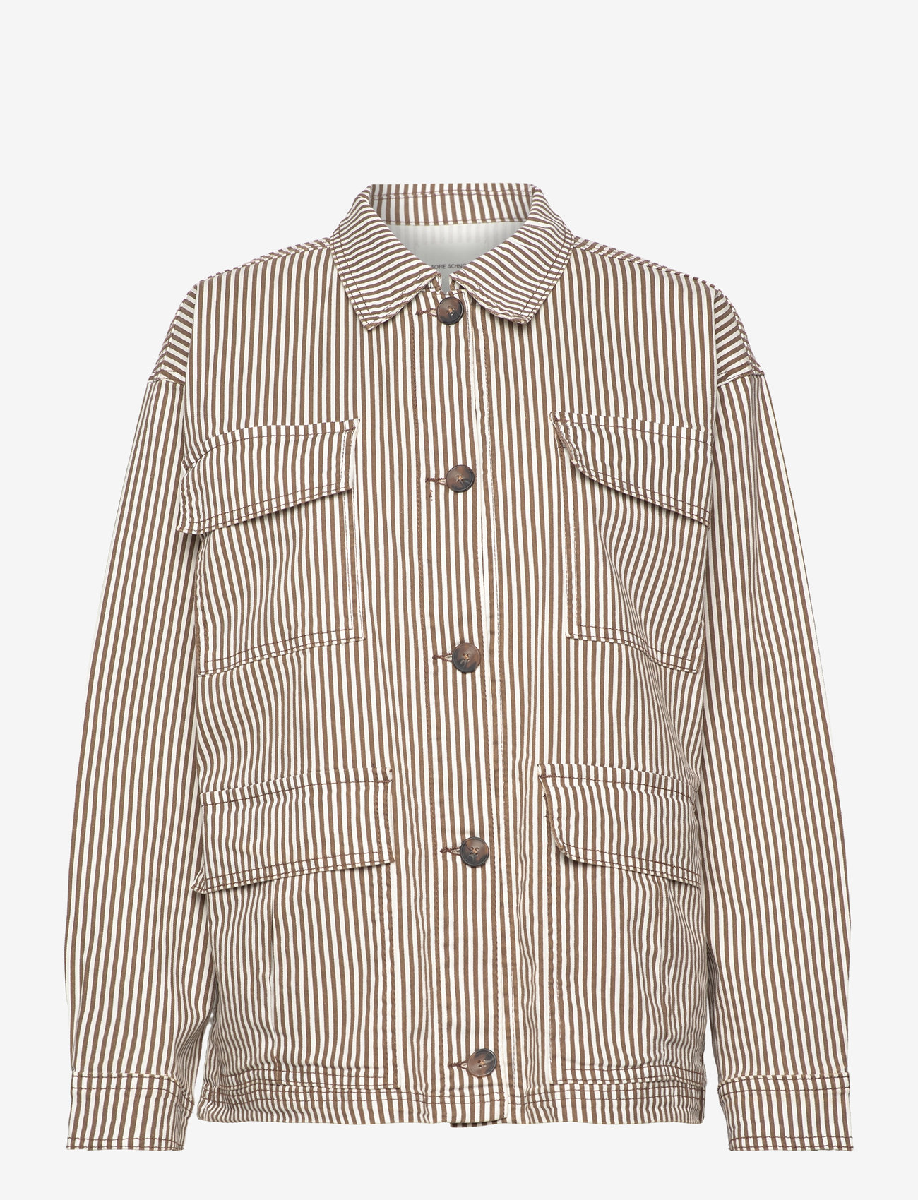 Sofie Schnoor - LYNNSW JACKET - spring jackets - brown striped - 0