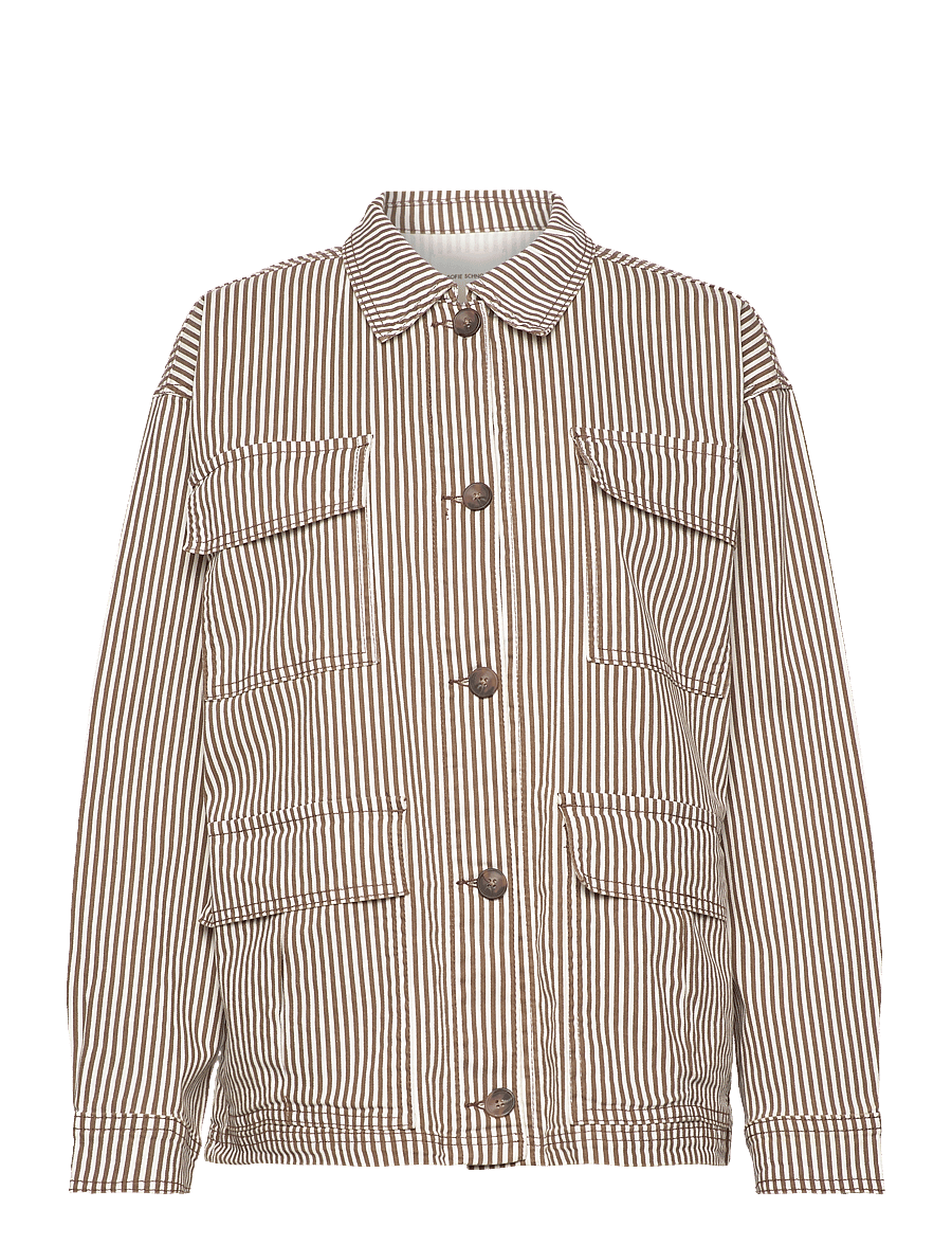 Sofie Schnoor - LYNNSW JACKET - forårsjakker - brown striped - 0