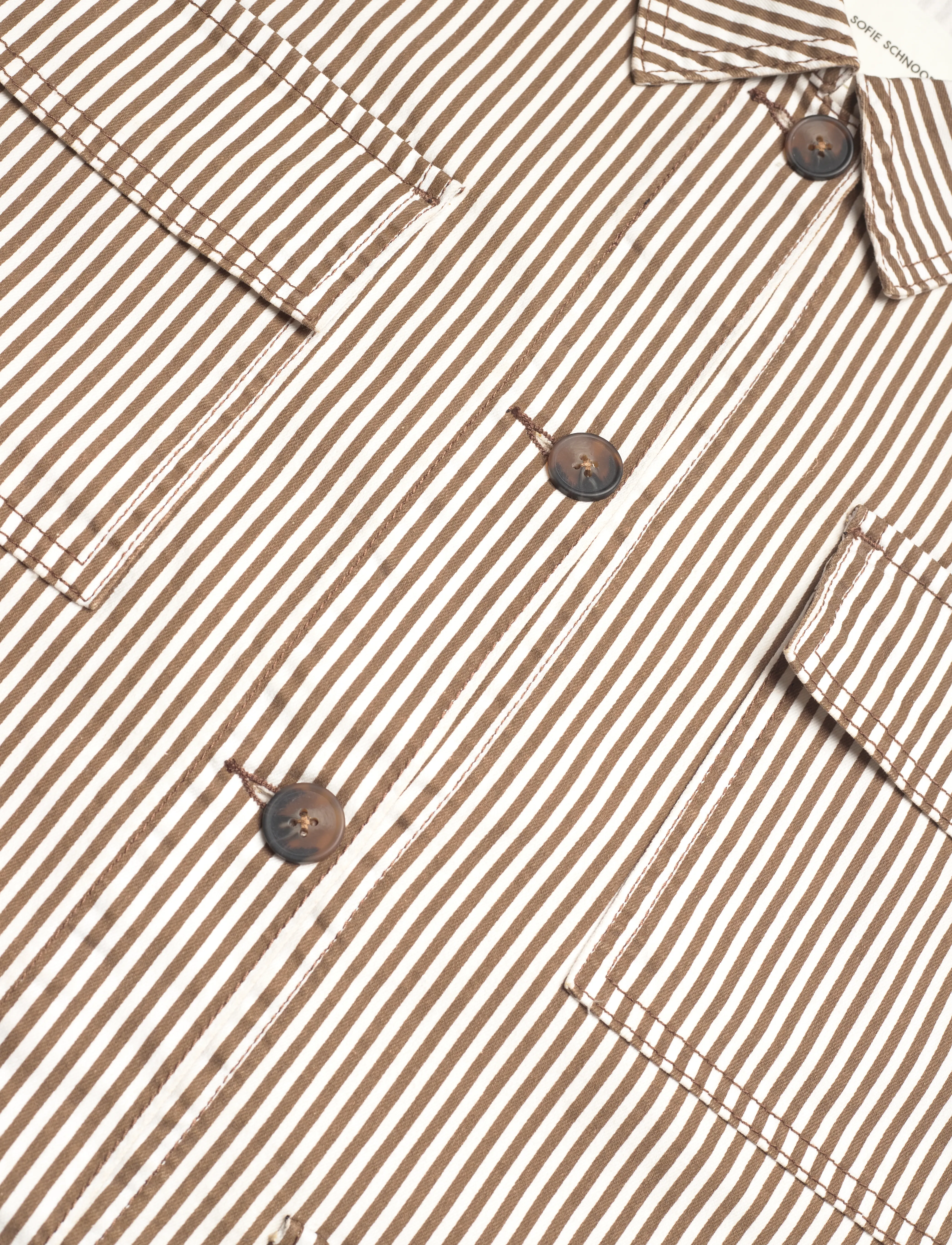 Sofie Schnoor - LYNNSW JACKET - forårsjakker - brown striped - 2