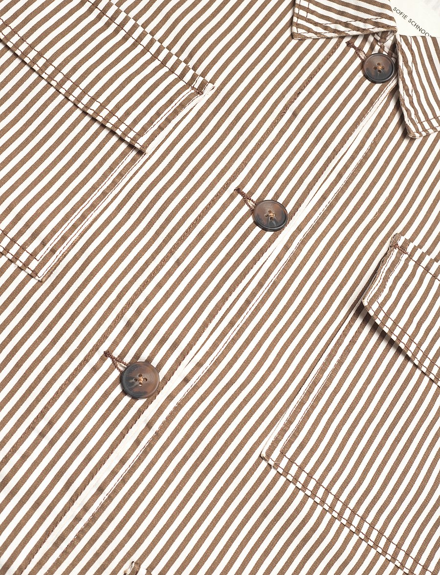 Sofie Schnoor - LYNNSW JACKET - forårsjakker - brown striped - 2