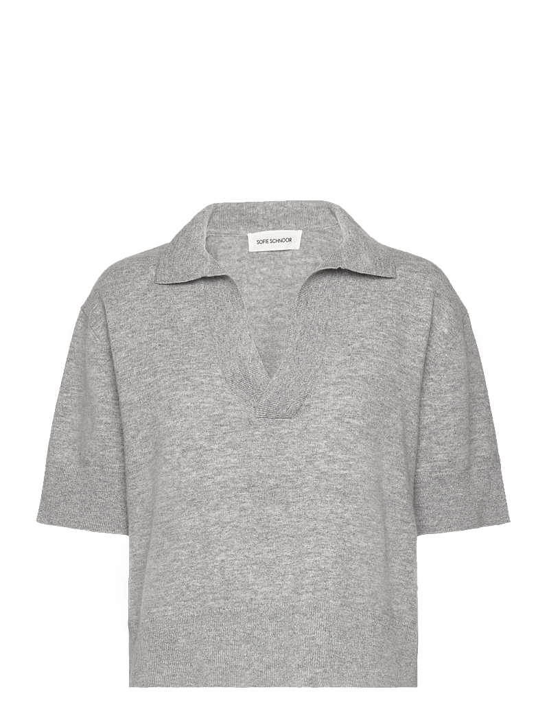 Sofie Schnoor - AMALYSW BLOUSE - striktrøjer - grey melange - 1