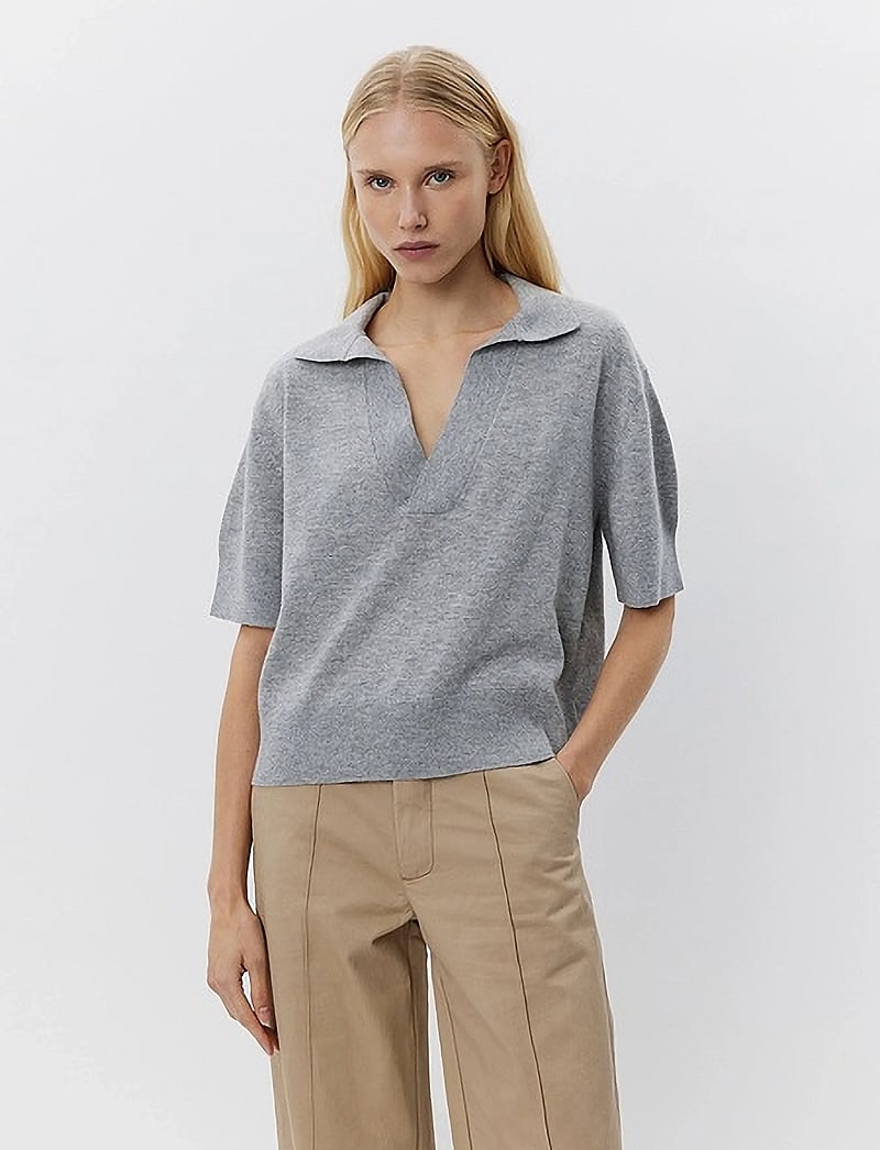 Sofie Schnoor - AMALYSW BLOUSE - striktrøjer - grey melange - 0