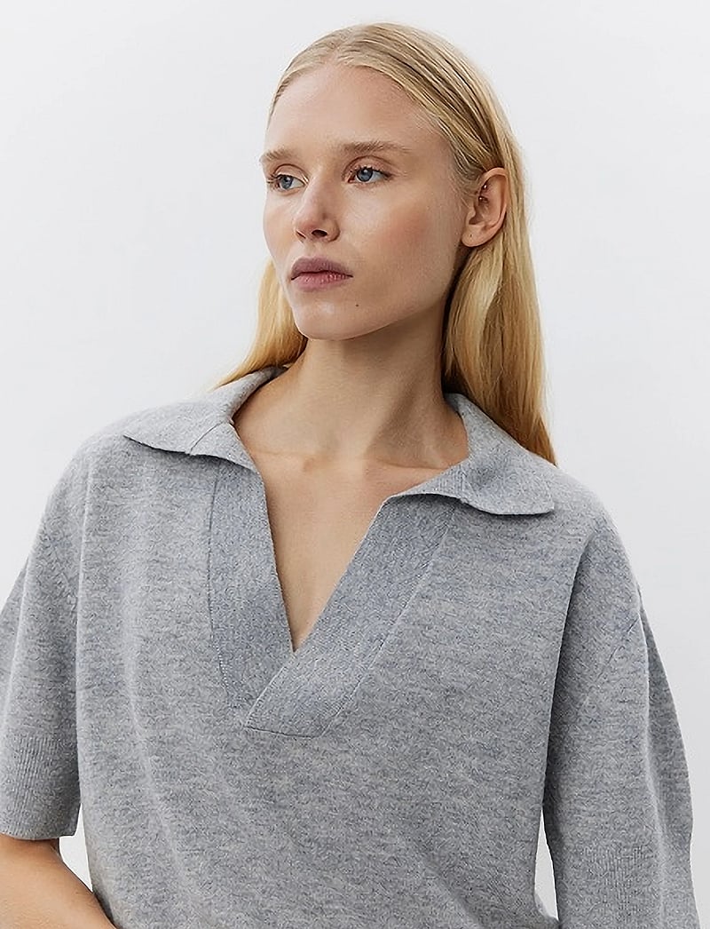 Sofie Schnoor - AMALYSW BLOUSE - striktrøjer - grey melange - 3