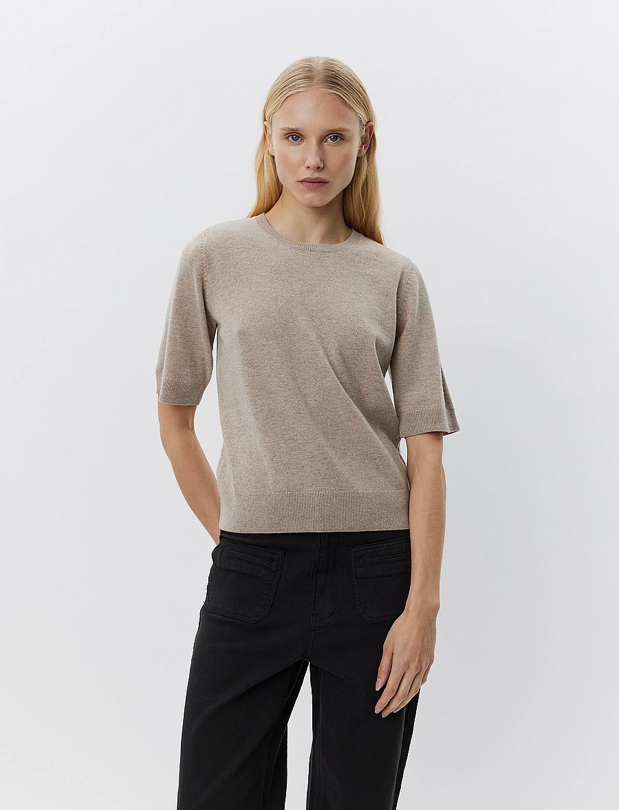 Sofie Schnoor - VIANASW KNIT - stickade tröjor - brown melange - 0