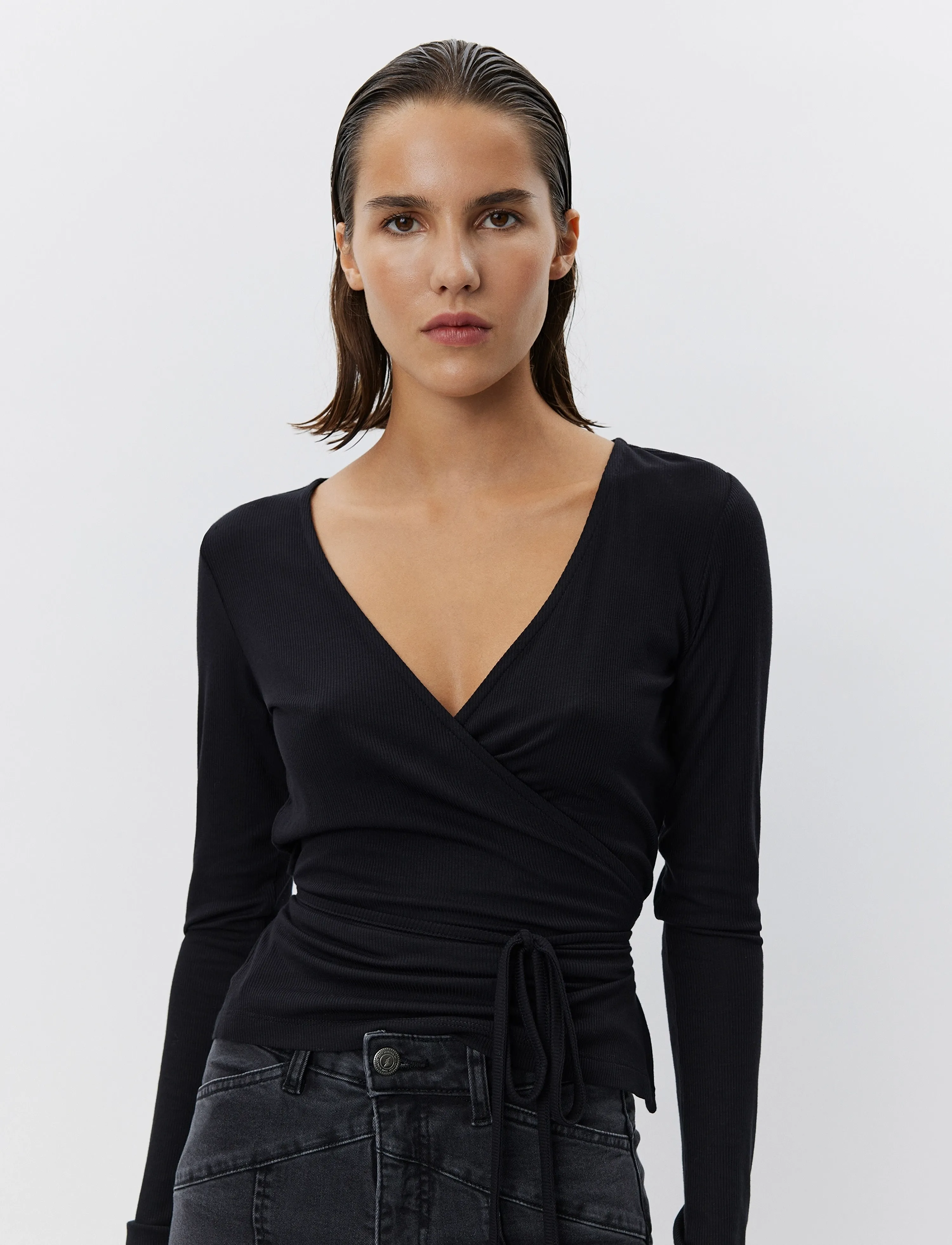 Sofie Schnoor JOODYSW BLOUSE - Langærmede toppe - BLACK / black