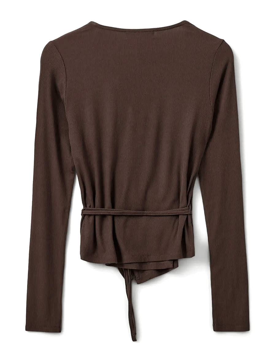 Sofie Schnoor - JOODYSW BLOUSE - langærmede toppe - brown fudge - 2