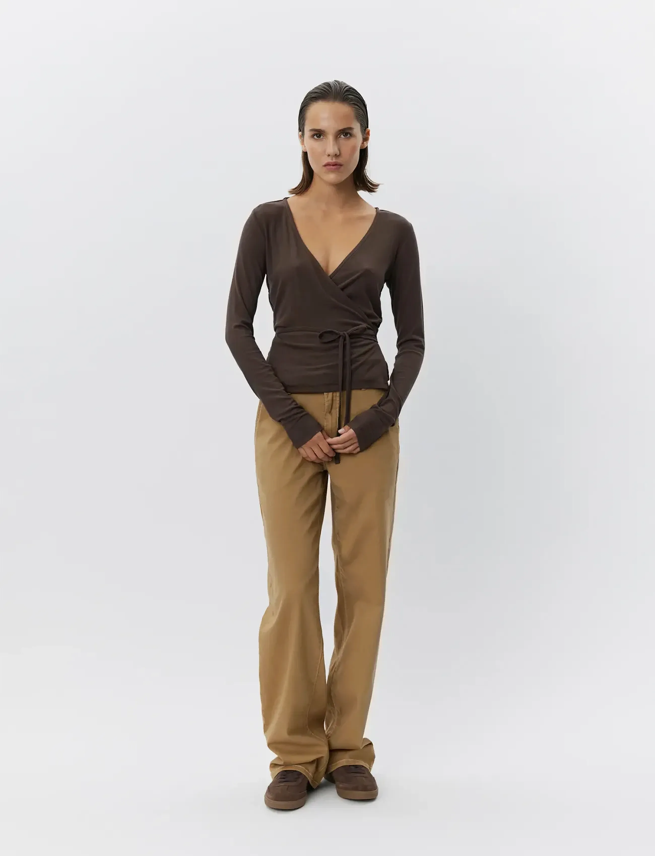Sofie Schnoor JOODYSW BLOUSE - T-Shirts & Tops - BROWN FUDGE / brown
