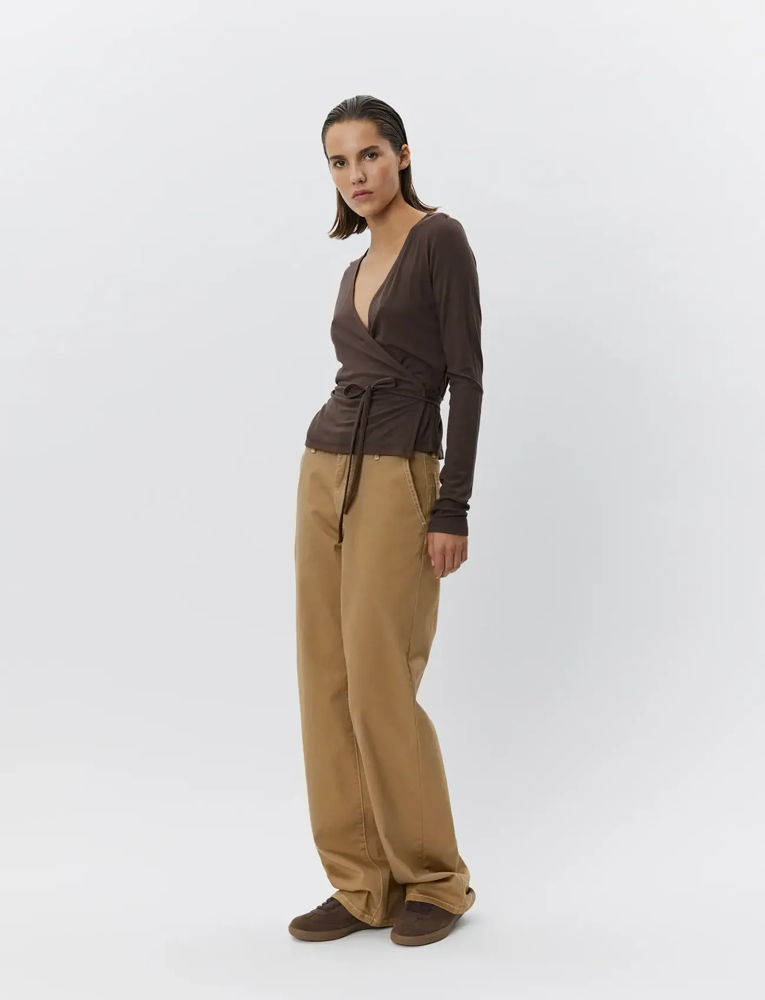 Sofie Schnoor - JOODYSW BLOUSE - langärmlige tops - brown fudge - 3