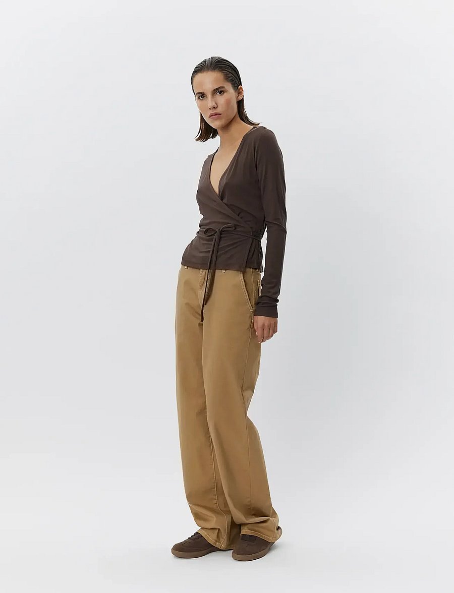 Sofie Schnoor - JOODYSW BLOUSE - langærmede toppe - brown fudge - 3