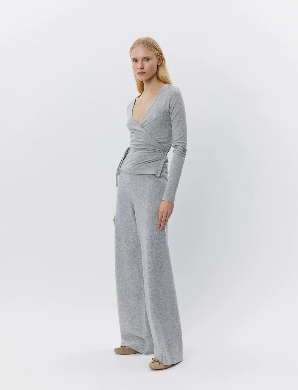 Sofie Schnoor - JOODYSW BLOUSE - langærmede toppe - grey mel - 4