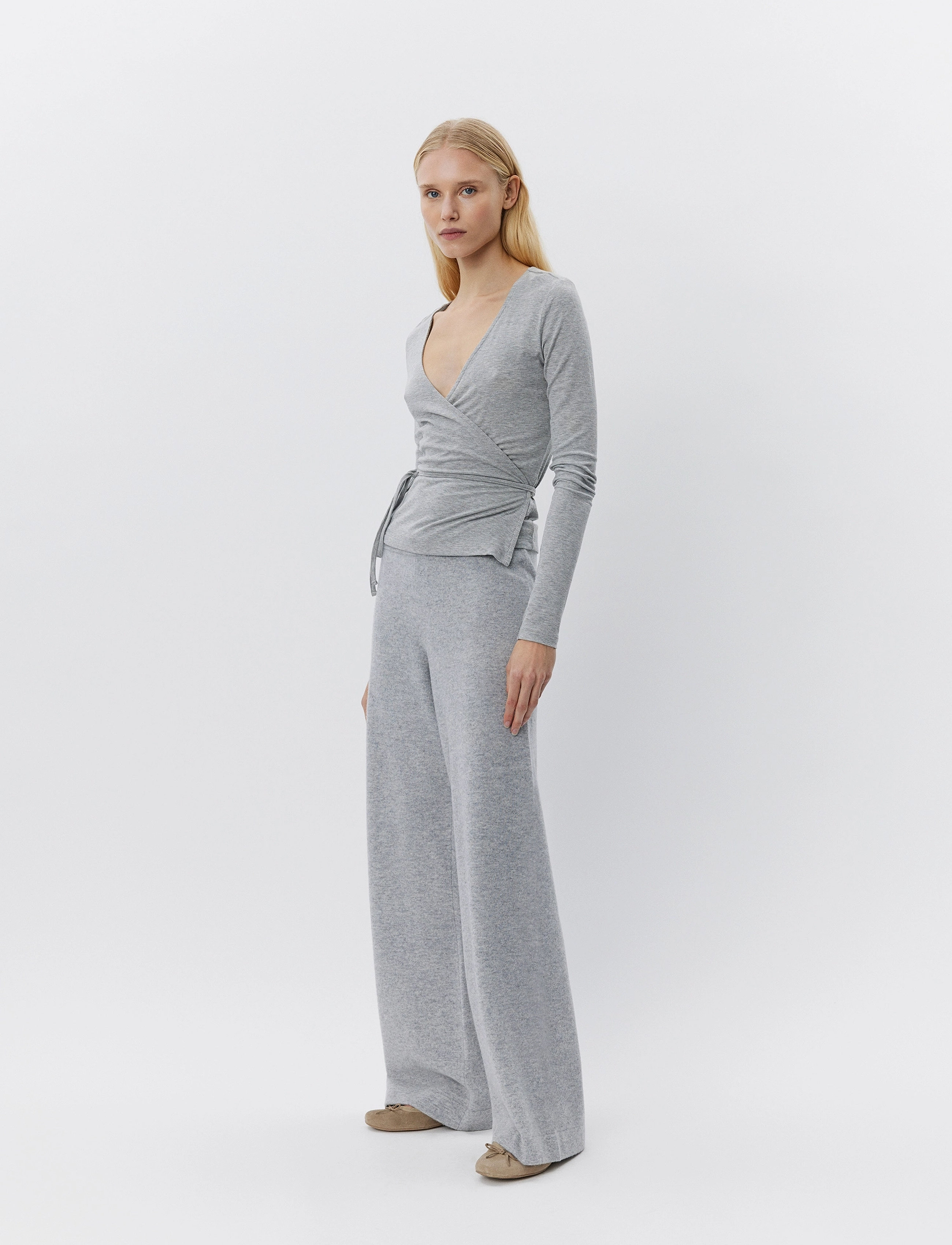 Sofie Schnoor - JOODYSW BLOUSE - langærmede toppe - grey mel - 4