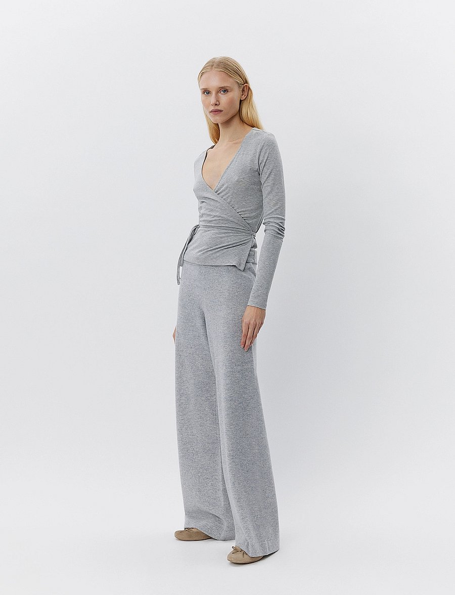 Sofie Schnoor - JOODYSW BLOUSE - langærmede toppe - grey mel - 4