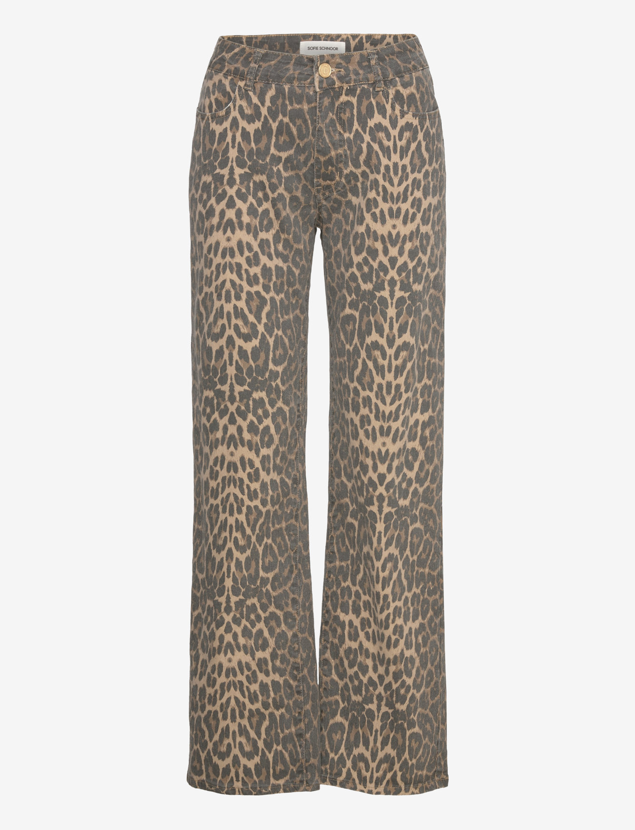 Sofie Schnoor - SIENNASW LEOPARD TROUSERS - hosen mit weitem bein - leopard - 1