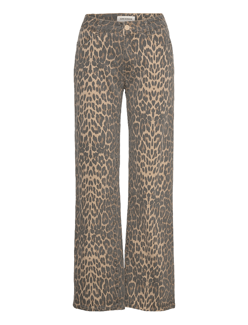 Sofie Schnoor - SIENNASW LEOPARD TROUSERS - hosen mit weitem bein - leopard - 1