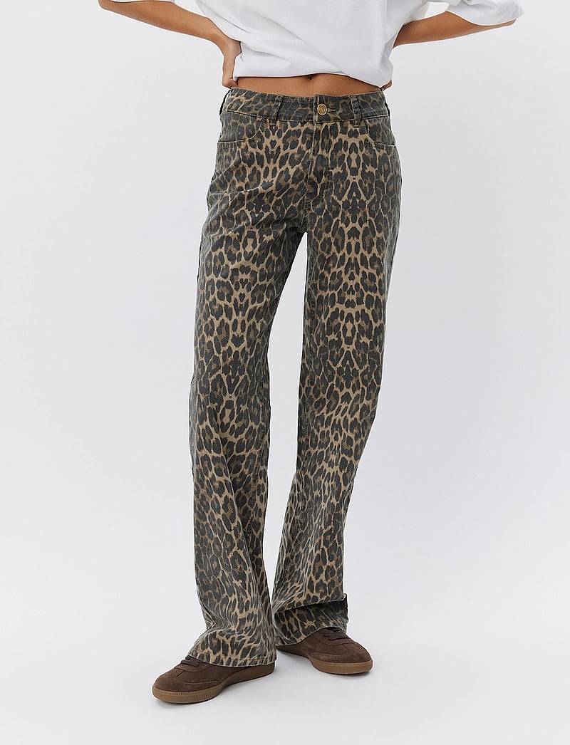 Sofie Schnoor - SIENNASW LEOPARD TROUSERS - hosen mit weitem bein - leopard - 0
