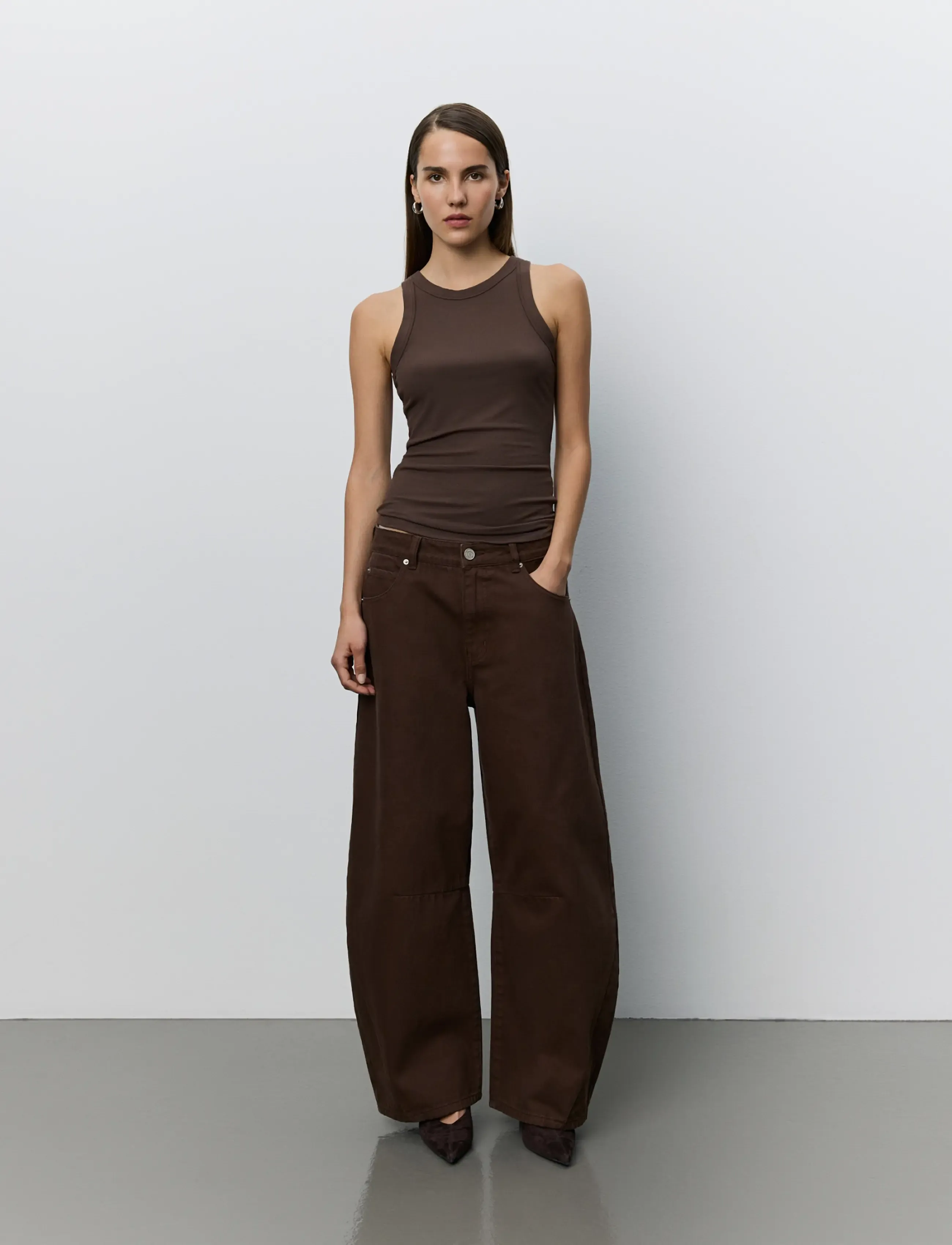 Sofie Schnoor Tomarsw Jeans, 42, Brown, Jeans > Barrel Jeans, Dame