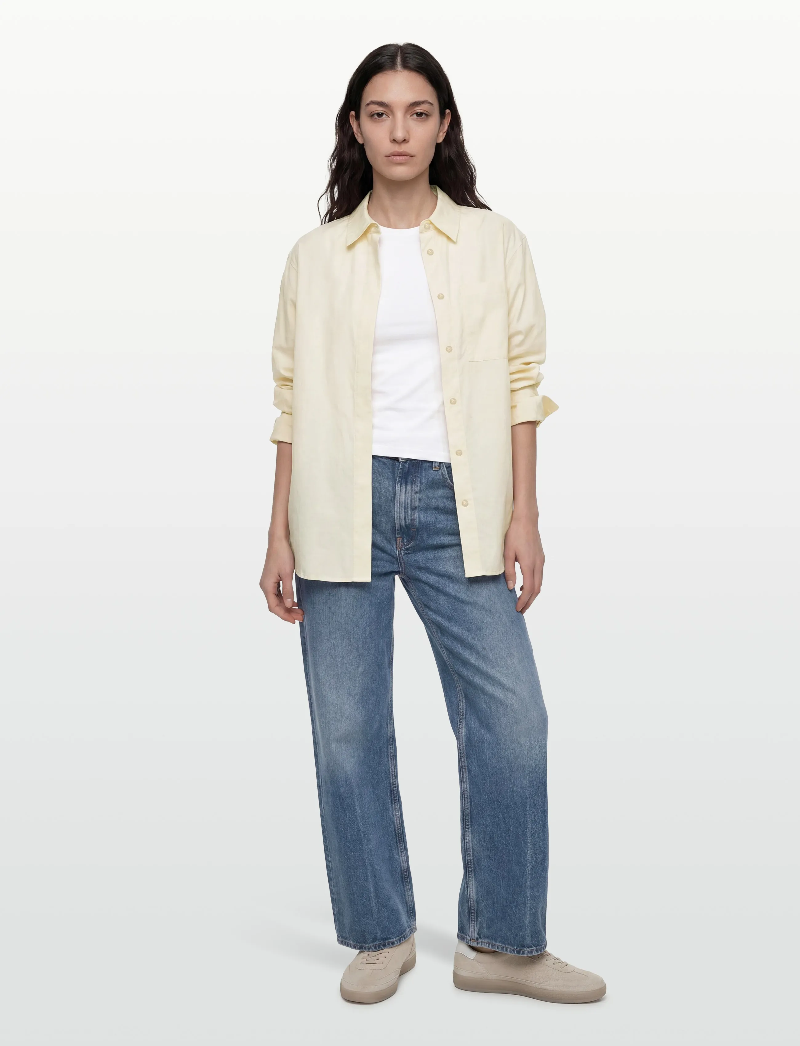Sofie Schnoor ABBYSW SHIRT - Blusar & Skjortor - LIGHT YELLOW / cream